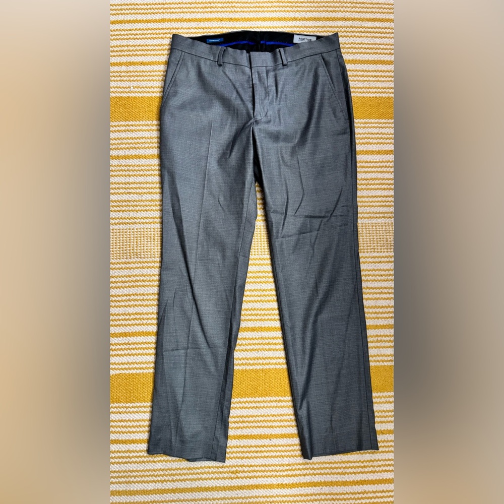 Reaction Kenneth Cole Gray Dress Trousers